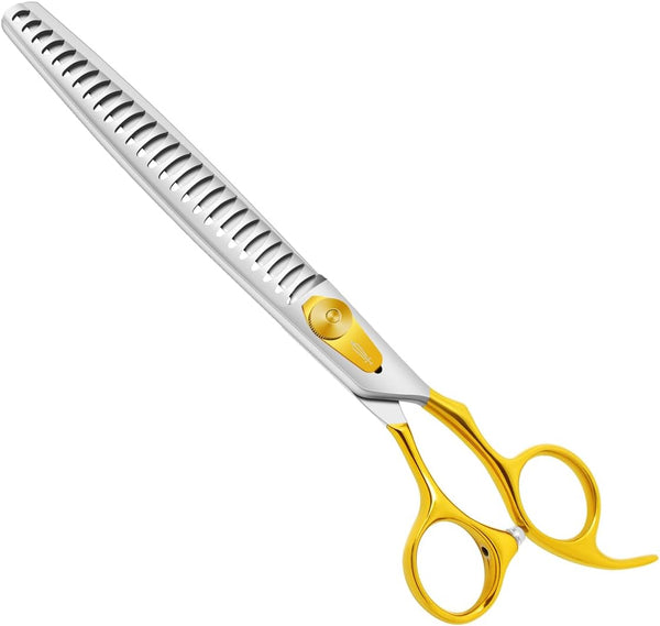 HASHIMOTO Chunkers Dog Grooming Scissors - 8.0 inch Shears for Thick Coats, 26 Teeth, Lightweight, Balanced