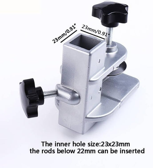 Pet Grooming Table Arms Clamp Grooming Table Clip Grooming Table Arm H Bar Clamp Aluminium Alloy Fixture Fixation Clip Dog Cat Hair Dryer Clamp Clip Holder(23x23mm)
