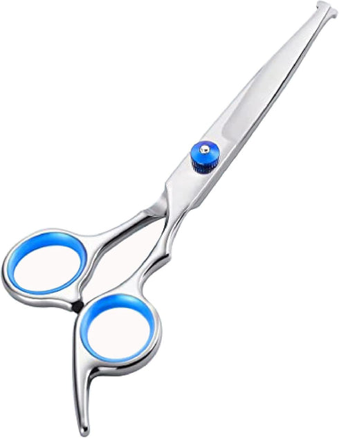 Dog Grooming Scissors - Heavy Duty Titanium Stainless Steel Pet Hair Scissors with Safety Round Tips