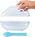 BUCATSTATE Hamster Sand Bath Container, Transparent Dust Bath Kit with Scoop Set for Small Animals (Blue, Medium)