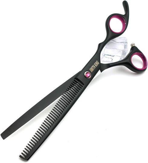 7.0 inches Professional Dog Grooming Scissors Set - Straight, Thinning, Curved, Chunkers 4pcs in 1 Set with Comb