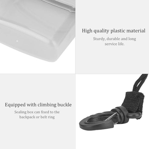 Plastic Transparent Kayak Sealing Box with Climbing Hook for Surfing Canoe Accessory