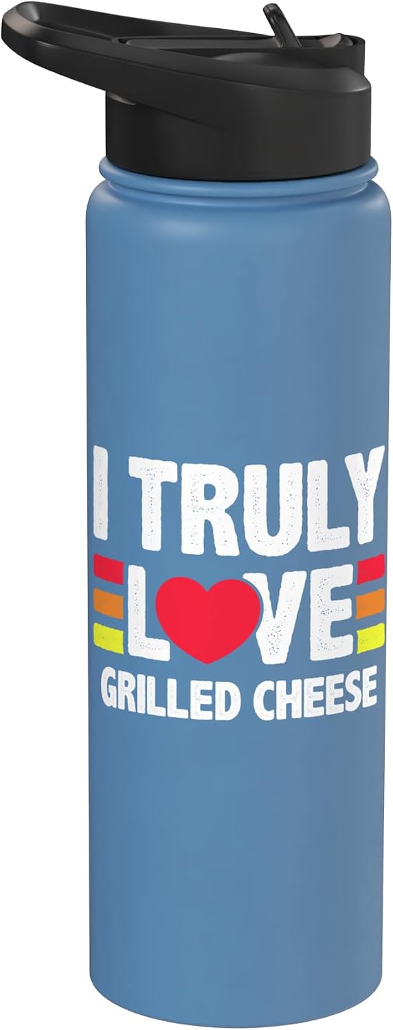 Grilled Cheese Lover Gifts & Foodie Gifts I Truly Love Grilled Cheese Enthusiast Tee Stainless Steel Insulated Water Bottle