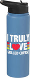 Grilled Cheese Lover Gifts & Foodie Gifts I Truly Love Grilled Cheese Enthusiast Tee Stainless Steel Insulated Water Bottle