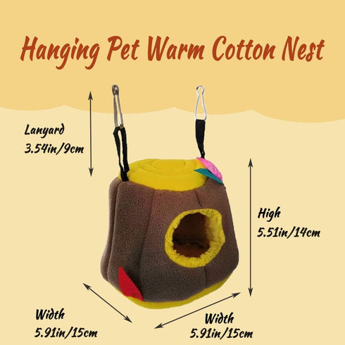 Small Animal Bed Nest Winter Warm Hammock Comfortable Fit Squirrel Sugar Glider Gerbil Rat Hamster Bird Parrot
