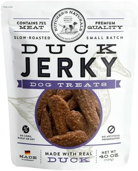 Butcher's Naturals Duck Jerky Dog Treats - 40 oz, 2.5 Pound (Pack of 1)
