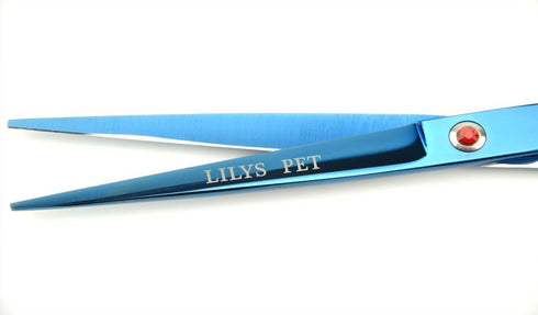 LILYS PET 8.0" Professional Grooming Scissors Kit, Coated Titanium, Sharp Stainless Steel Blade for Dogs
