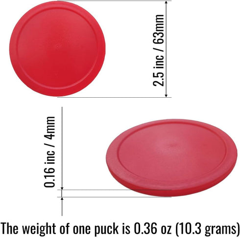 Generic 2.5-Inch (63 mm) 4mm 0.39oz (11 Air Hockey Pucks - Thick, g) Pucks for Air Hockey Tables