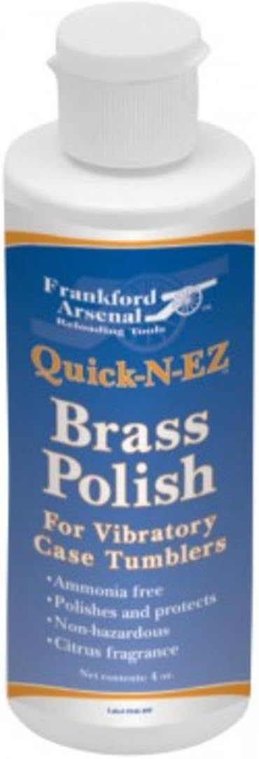 Frankford Arsenal Bottle of Ammonia-Free Quick-N-EZ Brass Polish for Tumbler and Reloading