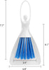 SEIS 3 Pack Hamster Dustpan and Broom Set, Mini Guinea Pig Sweeper for Small Animals (Blue)