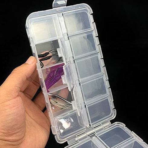 OriGlam Premium Tackle Boxes, 20 Compartments Plastic Storage Organizer, Adjustable Fishing Box
