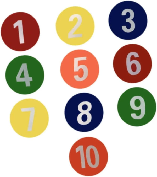 KaiYeA Spot Markers 10pcs Numbered Floor Dots Markers Flat Disc Markers Speed Agility