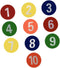 KaiYeA Spot Markers 10pcs Numbered Floor Dots Markers Flat Disc Markers Speed Agility
