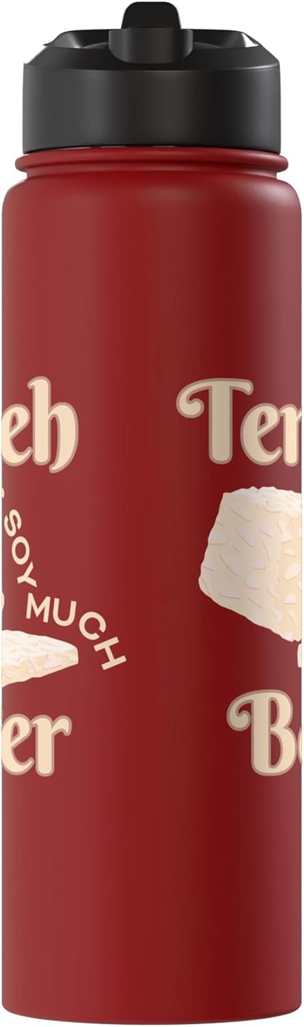 Tempeh Indonesian Food Vegan Vegan Tempeh Soy Much Better I Indonesian Vegan Vegetarian Stainless Steel Insulated Water