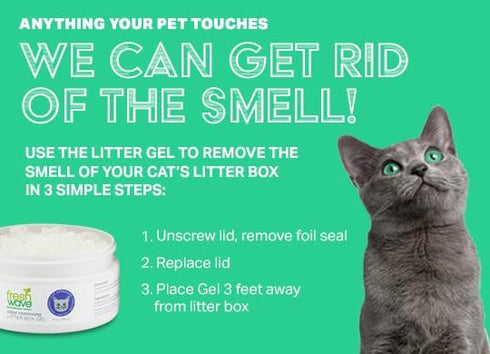 Fresh Wave Odor Removing Litter Box Gel, 7 oz, Natural Plant-Based Odor Eliminator, Pet Odor Absorbers for Home