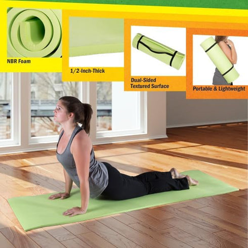 Wakeman Resistance Bands with 1/4in Yoga Mat