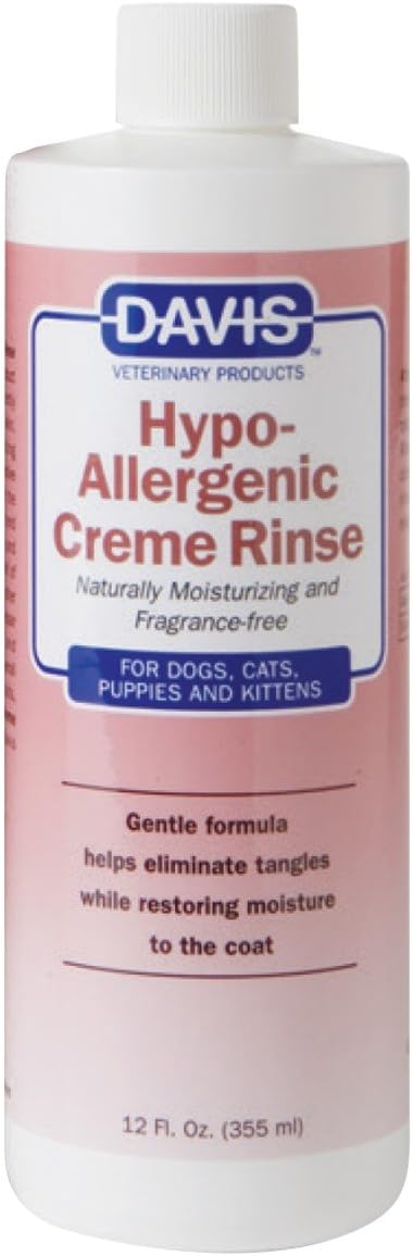 Davis Manufacturing Hypoallergenic Pet Crème Rinse, 12 oz, White