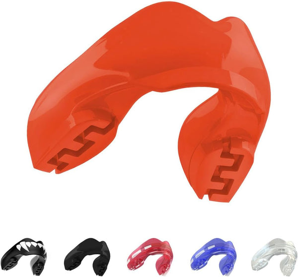 SAFEJAWZ Mouthguard for Braces, Remoldable Upper & Lower Protection Mouth Guard with Case for Sports