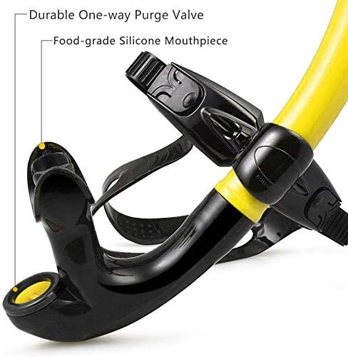 ZIONOR Snorkel Lap Swimming Training Diving Snorkeling with Comfortable Mouthpiece, One-Way Purge Valve