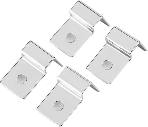 TOPINCN 4Pcs Stainless Steel Aquarium Cover Bracket - Fish Glass Cover Clips - Fish Lid Holder Support (10mm)