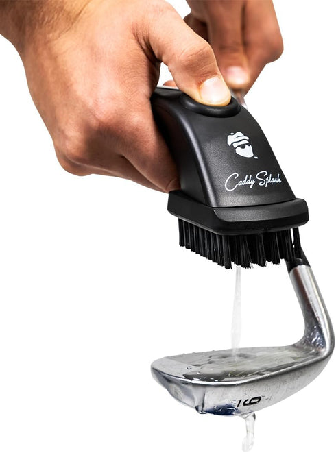 Caddy Splash Golf Club Brush Pro with Water- Heavy Duty Retractable Clip-