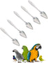 Bandelt 5 Pcs Stainless Steel Bird Parrot Feeder Spoon for Baby Birds, 4.7"