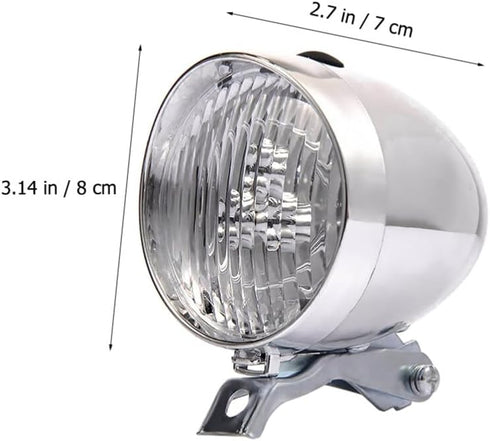 Toddmomy 2pcs Retro Bicycle Lights: Front and Rear Lights for Night Riding, Vintage Flashlight Bike Lamp