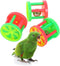 QBLEEV Bird Roller Rattles Toys - Parrot Foot Toys, Foraging Chewing Bell Training Trick Toys, 3 Pack