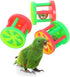 QBLEEV Bird Roller Rattles Toys - Parrot Foot Toys, Foraging Chewing Bell Training Trick Toys, 3 Pack