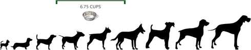Greendale - 2 Pack Large Stainless Steel Dog Bowls (6.75 Cups) - Perfect for Food and Water