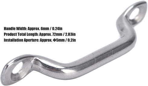 Pissente Boat Top Pad Eye, Pack of 10, 316 Stainless Steel Kayak Deck Loop Tie Down Anchor Point Set