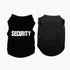 2Pack Dog Security Costume Cotton Dog Shirt - Small Dog Boy Pet Clothes Boss/Security Black Vest T-Shirts