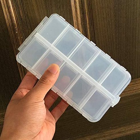 OriGlam Premium Tackle Boxes, 20 Compartments Plastic Storage Organizer, Adjustable Fishing Box