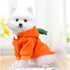 XIAOYU Pet Clothes Dog Hoodies, Warm Sweatshirt Coat for Puppy Autumn Winter Apparel, Carrot, M