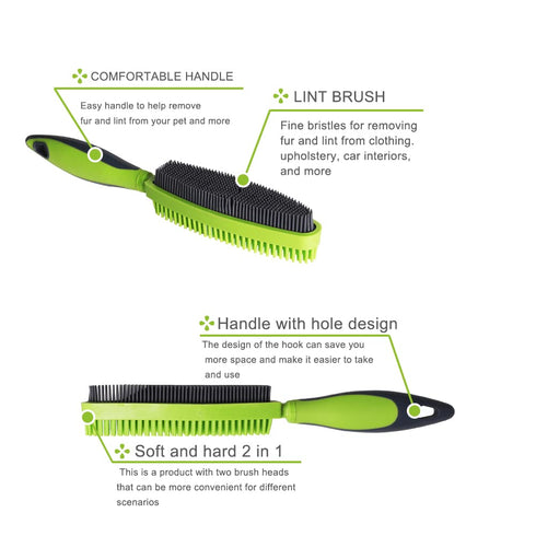 Rubber Pet Hair Removal Brush for Couch, Clothes, Dog Cat Hair Carpet, Also a Bath Brush with Massage Effect