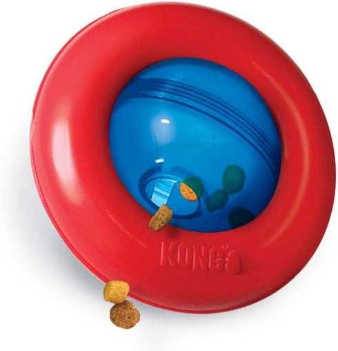 KONG Gyro - Interactive Dog Toy for Treat Dispensing - Slow Feeder for Healthy Eating - Medium/Large Dogs