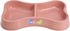 Lightweight Small Dog Puppy Cat Food and Water Bowls, 6 oz Double Pink Plastic Portable Dish