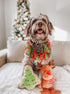 Midlee Christmas Reindeer Plush Dog Toy with Scarf, Squeaky Holiday Pet Gift