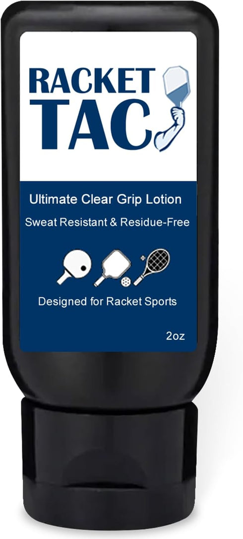 Racket Tac Clear Tennis Grip Lotion - Grip Enhancer for Tennis, Pickleball, Racquetball, Badminton