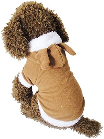 Yoption Christmas Reindeer Dog Costume, Winter Funny Pet Hoodies for Small Dogs (XL)