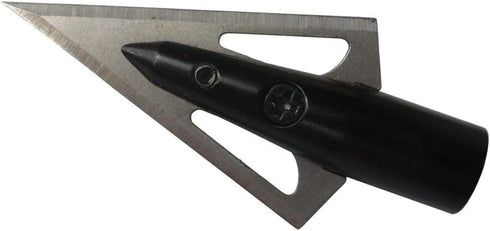 12pcs 135 0.35" 1" 2-Blade, Traditional Wooden Arrow Specific Hunting Broadheads - Grain, Inner Aperture, Cutting