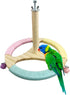 Bird Stand Perch Toy,Wooden Spinning Turntable Parrot ToyExercise Spinning Parakeet Toys for