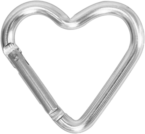 Heart Shaped Carabiner Clip, Aluminum Alloy Keychain Clip, Heavy Duty Spring Snap Hook for Camping, Backpack