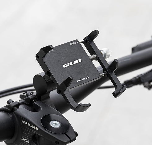 GUB PLUS21 Waterproof Phone Holder for Bicycle Motorcycle, One Key Adjust Aluminum Bike Handlebar Mount Mobile Phone