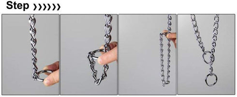 Chain Dog Training Choke Collar: Stainless Steel, 18in, 3.0mm with Swivel