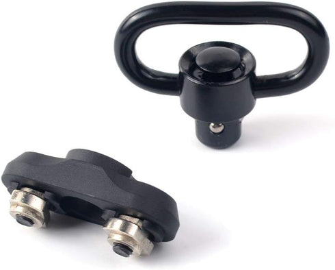 QD Mount Swivel, 2 Pack Quick Detach 1.25" Push Button Swivels Adapter Base for Mlok Rail System