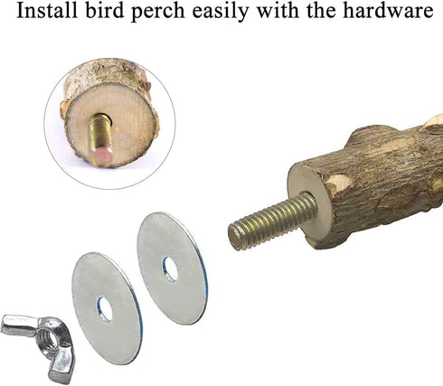 Bird Cage Feeder Stand Accessories, 16 Clamps, 8 Screws, 8 Bolts for Holding Water Food Cups