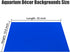 Blue Black Double-Sided Aquarium Background Poster - Fish Tank Wallpaper 16"x 33" Decorations