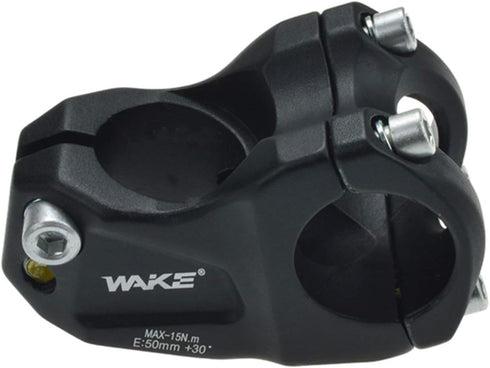 MTB Stem Mountain Bike Stem, 31.8mm, 50mm, 30 Degree Short Handlebar Stem for Fixed Gear, Road, and BMX Bikes