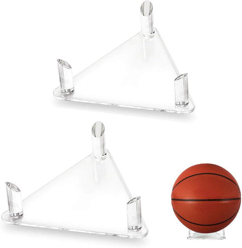 Tasybox Acrylic Ball Stand Holder, Sports Ball Storage Display Rack for Basketball, Football, 2 Pack